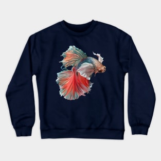 Polygonal illustration art of Siamese fighting fish. Crewneck Sweatshirt